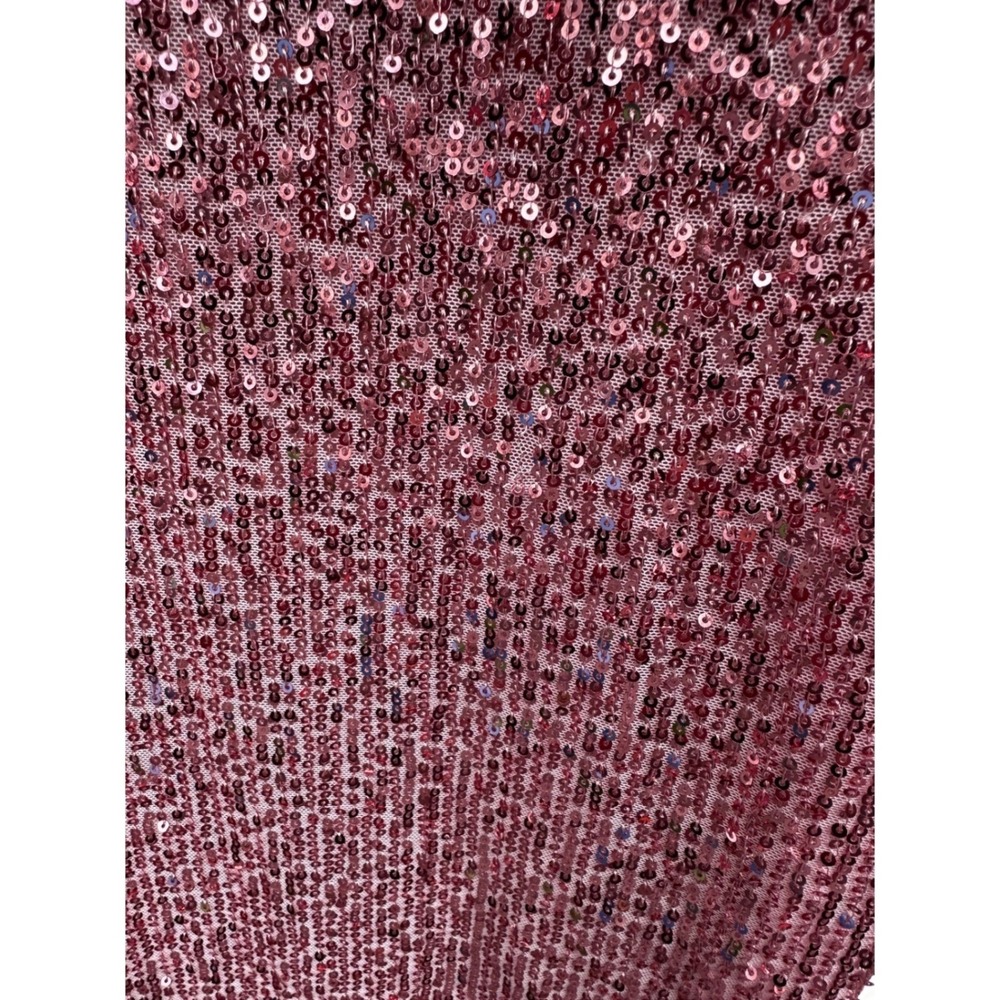 Mac Duggal x Ieena Rose Pink Sequined Faux Bow Column Gown NWT 14 - Picture 11 of 11